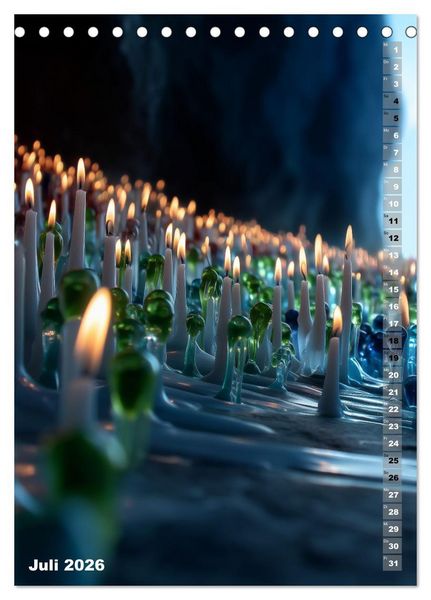 Produktbild: Kerzenwelt (Tischkalender 2026 DIN A5 hoch), CALVENDO Monatskalender