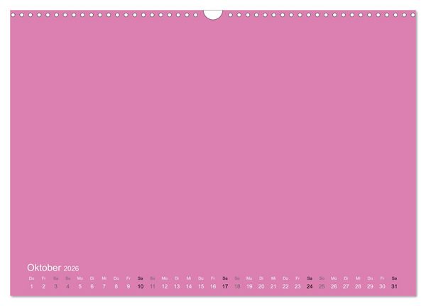 Produktbild: Bastelkalender - Pink (Wandkalender 2026 DIN A3 quer), CALVENDO Monatskalender