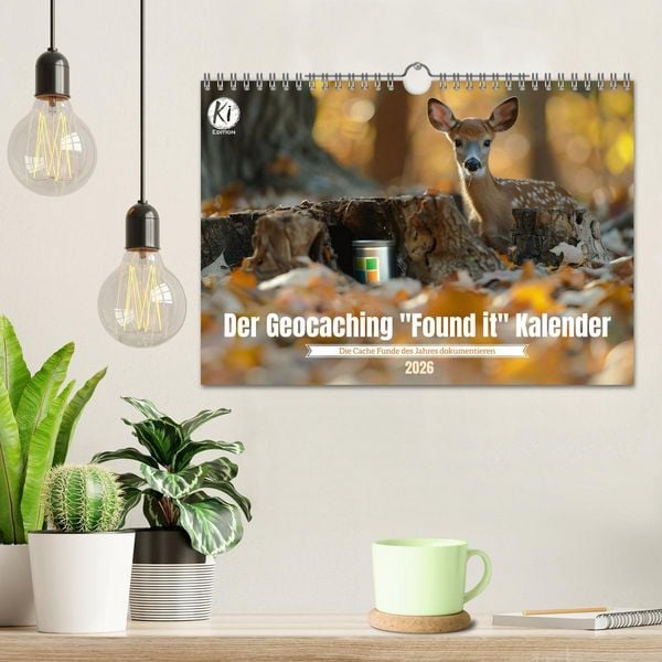 Produktbild: Der Geocaching Found it Kalender (Wandkalender 2026 DIN A4 quer), CALVENDO Monatskalender