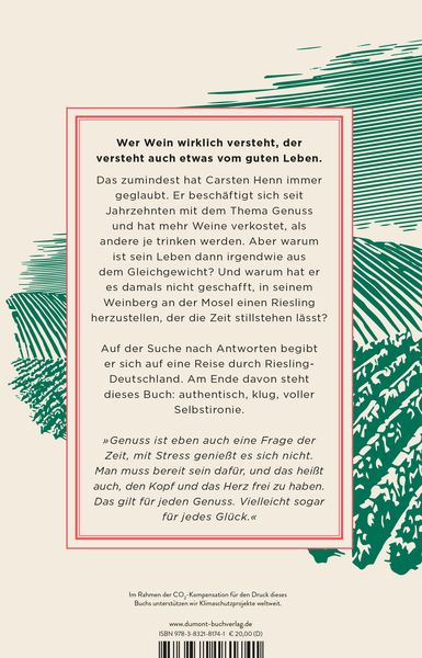 Der Mann, der auf einen Hügel stieg und von einem Weinberg herunterkam