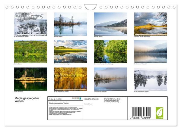 Produktbild: Magie gespiegelter Welten (Wandkalender 2026 DIN A4 quer), CALVENDO Monatskalender