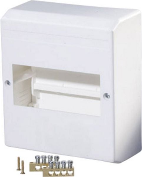 F-Tronic 7260015 KV06K Verteilerschrank Aufputz Anzahl Teilungen = 6 Anzahl Reihen = 1 Inhalt 1 St.