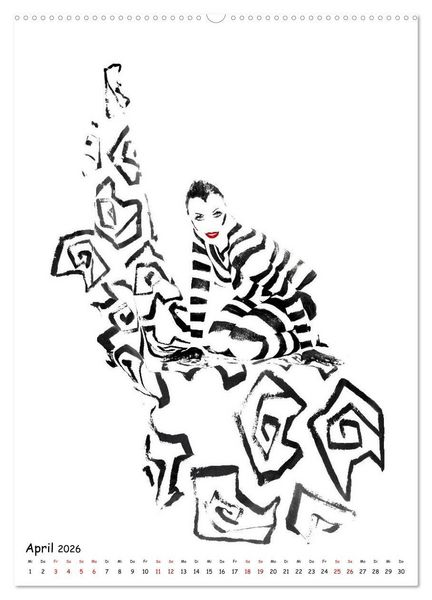 Produktbild: MEL Bodypainting von fru.ch (Wandkalender 2026 DIN A2 hoch), CALVENDO Monatskalender