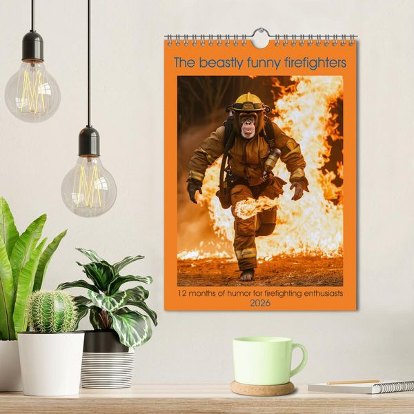 Produktbild: The beastly funny firefighters (Wall Calendar 2026 DIN A4 portrait), CALVENDO 12 Month Wall Calendar