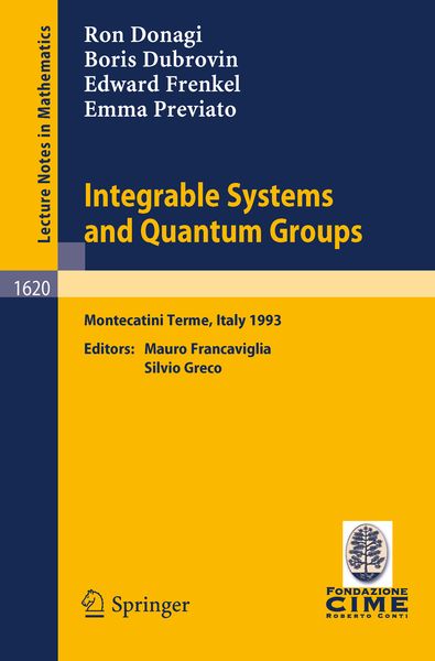 Produktbild: Integrable Systems and Quantum Groups
