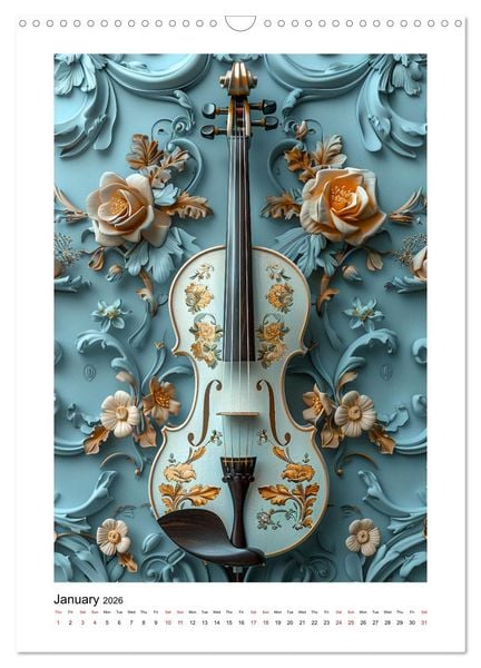 Produktbild: Violin Enjoyment (Wall Calendar 2026 DIN A3 portrait), CALVENDO 12 Month Wall Calendar