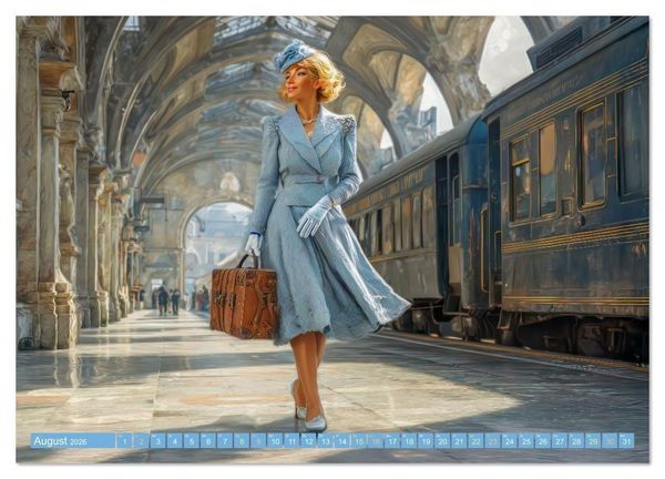 Produktbild: Retro &Auml;sthetik &ndash; Pin-up Girls (Wandkalender 2026 DIN A4 quer), CALVENDO Monatskalender