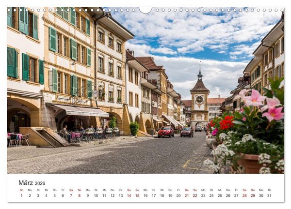 Produktbild: Schweiz - Die sch&ouml;nsten St&auml;dte (Wandkalender 2026 DIN A3 quer), CALVENDO Monatskalender