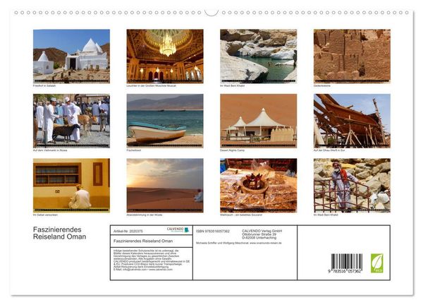 Produktbild: Faszinierendes Reiseland Oman (hochwertiger Premium Wandkalender 2026 DIN A2 quer), Kunstdruck in Hochglanz