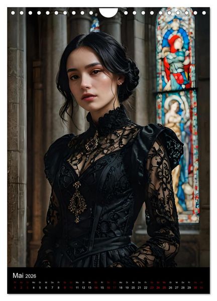 Produktbild: Gothic beauties - Sch&ouml;nheiten der Nacht (Wandkalender 2026 DIN A4 hoch), CALVENDO Monatskalender