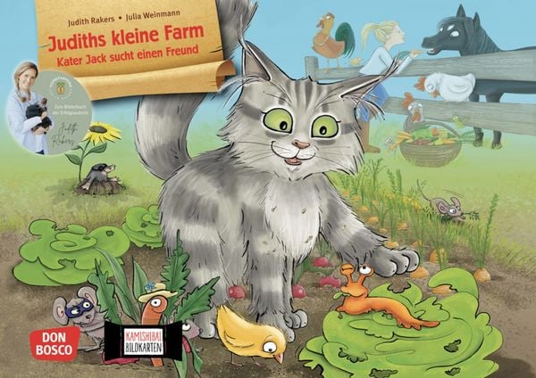 Produktbild: Judiths kleine Farm. Kater Jack sucht einen Freund. Kamishibai Bildkartenset