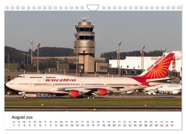 Produktbild: Fliegertr&auml;ume: 12 Monate, 12 Flugzeuge (Wandkalender 2026 DIN A4 quer), CALVENDO Monatskalender