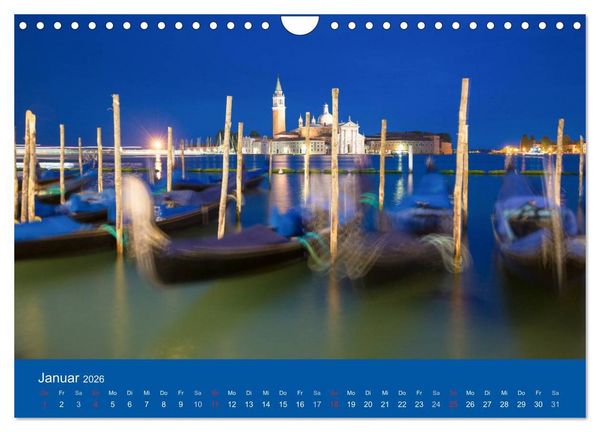 Produktbild: Mein lautloses Venedig (Wandkalender 2026 DIN A4 quer), CALVENDO Monatskalender