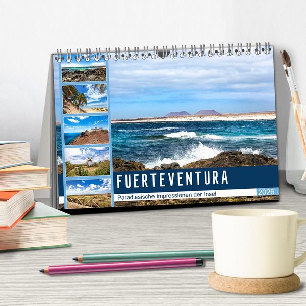 Produktbild: FUERTEVENTURA Paradiesische Impressionen der Insel (Tischkalender 2026 DIN A5 quer), CALVENDO Monatskalender