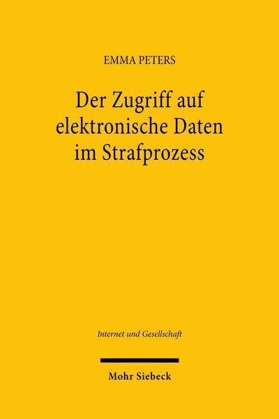 Produktbild: Der Zugriff auf elektronische Daten im Strafprozess