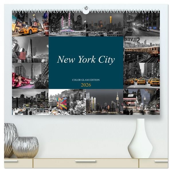 Produktbild: New York City - Color Glam Edition (hochwertiger Premium Wandkalender 2026 DIN A2 quer), Kunstdruck in Hochglanz