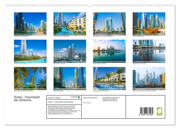 Produktbild: Dubai - Traumstadt der Scheichs (hochwertiger Premium Wandkalender 2026 DIN A2 quer), Kunstdruck in Hochglanz