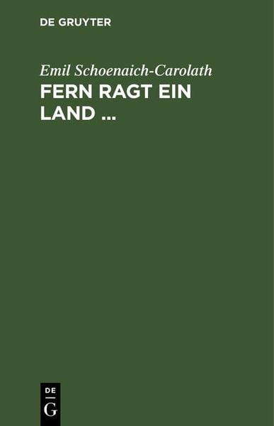 Produktbild: Fern ragt ein Land ...