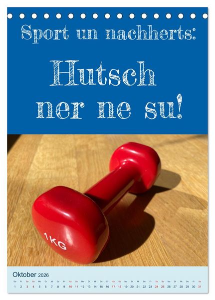 Produktbild: Erzgebirgischer Mundartkalender (Tischkalender 2026 DIN A5 hoch), CALVENDO Monatskalender