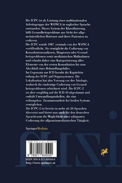 Produktbild: Internationale Klassifizierung der medizinischen Prim&auml;rversorgung ICPC-2