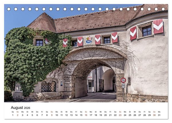 Produktbild: Sonniges Sch&auml;rding, Barockstadt am Inn (Tischkalender 2026 DIN A5 quer), CALVENDO Monatskalender
