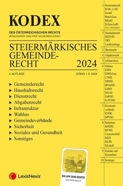 Produktbild: KODEX Steierm&auml;rkisches Gemeinderecht 2024 - inkl. App