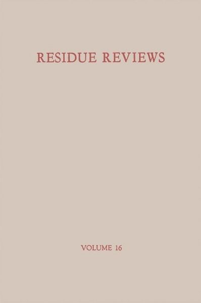 Produktbild: Residue Reviews / R&uuml;ckstands-Berichte