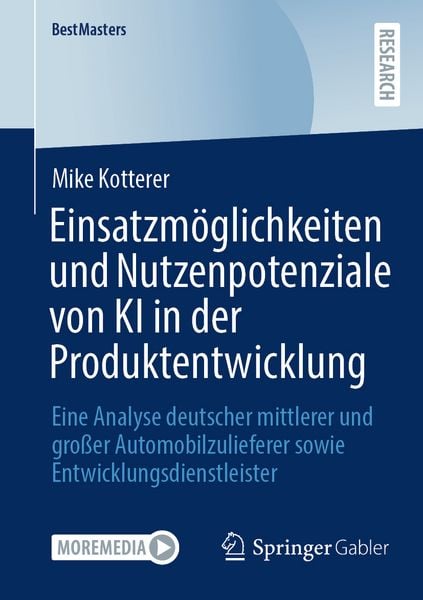 Produktbild: Einsatzm&ouml;glichkeiten und Nutzenpotenziale von KI in der Produktentwicklung