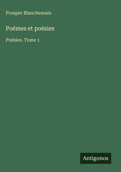 Produktbild: Po&eacute;mes et po&eacute;sies