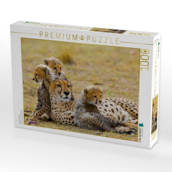Produktbild: CALVENDO Puzzle Gepardenfamilie | 1000 Teile Lege-Gr&ouml;&szlig;e 64x48cm Foto-Puzzle f&uuml;r gl&uuml;ckliche Stunden