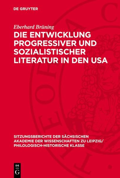 Produktbild: Die Entwicklung progressiver und sozialistischer Literatur in den USA