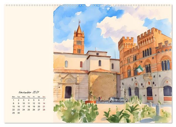 Produktbild: Round trip through Tuscany (High Quality Premium Wall Calendar 2027 DIN A2 landscape),CALVENDO 12 Month Wall Calendar