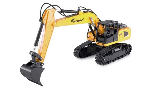 Produktbild: AMEWI 2-in-1 Tieflader/Bagger-Set G836E/G041E 1:24 RTR