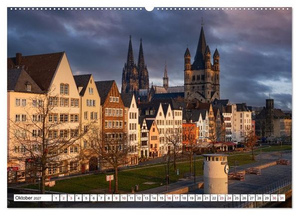 Produktbild: Urbane Impressionen: Domstadt K&ouml;ln - Lebensgef&uuml;hl am Rhein (Wandkalender 2027 DIN A2 quer), CALVENDO Monatskalender