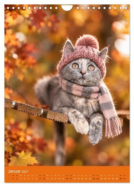Produktbild: Goldener Herbst Eine tierische Fantasiewelt (Wandkalender 2027 DIN A4 hoch), CALVENDO Monatskalender