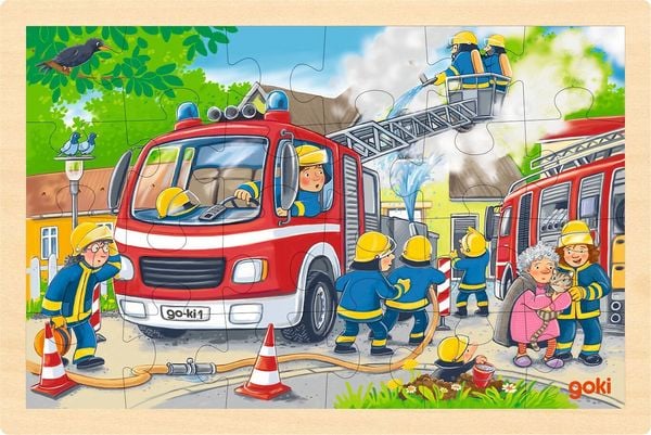 Produktbild: Einlegepuzzle Feuerwehreinsatz