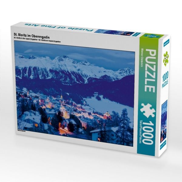 CALVENDO Puzzle St. Moritz im Oberengadin | 1000 Teile Lege-Größe 64x48cm Foto-Puzzle für glückliche Stunden