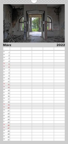 Produktbild: Familienplaner Lost Places in Deutschland (Wandkalender 2022 , 21 cm x 45 cm, hoch)