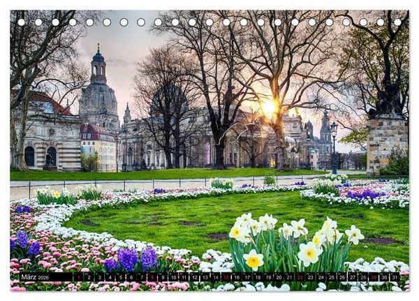 Produktbild: WUNDERVOLLES DRESDEN (Tischkalender 2026 DIN A5 quer), CALVENDO Monatskalender