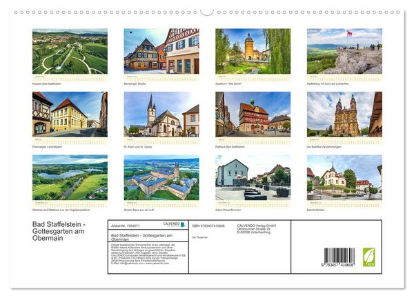Produktbild: Bad Staffelstein - Gottesgarten am Obermain (hochwertiger Premium Wandkalender 2026 DIN A2 quer), Kunstdruck in Hochglanz
