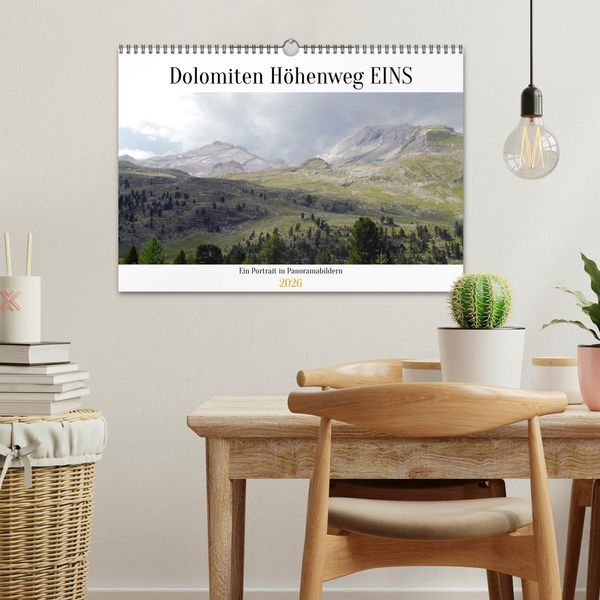 Produktbild: Der Dolomiten H&ouml;henweg EINS in Panoramabildern (Wandkalender 2026 DIN A3 quer), CALVENDO Monatskalender