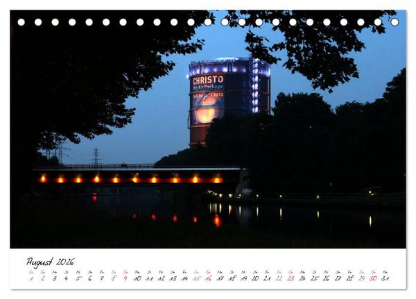 Produktbild: Nachtschicht - N&auml;chtliche Impressionen vom Ruhrgebiet und dem Niederrhein (Tischkalender 2026 DIN A5 quer), CALVENDO Monatskalender
