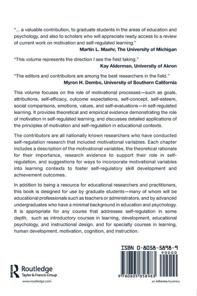 Produktbild: Motivation and Self-Regulated Learning