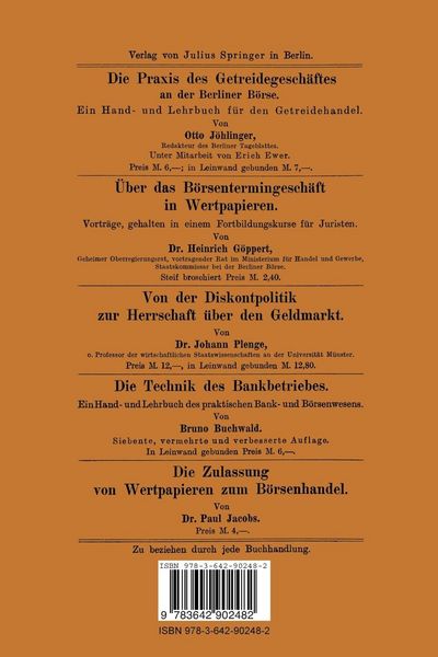 Produktbild: Der Getreideterminhandel in Deutschland vor und seit der Reichsb&ouml;rsengesetzgebung