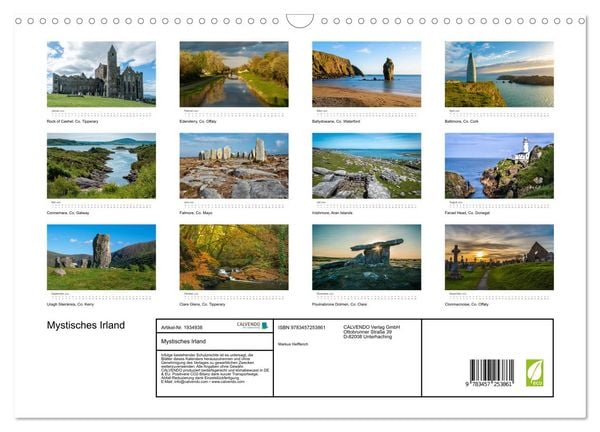 Produktbild: Mystisches Irland (Wandkalender 2026 DIN A3 quer), CALVENDO Monatskalender