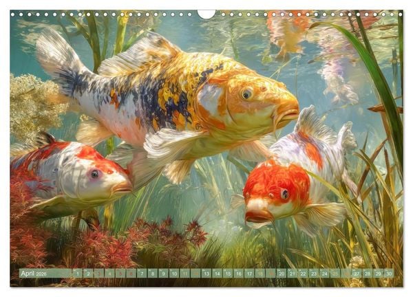 Produktbild: Kois - Ein Juwel unter Fischen (Wandkalender 2026 DIN A3 quer), CALVENDO Monatskalender