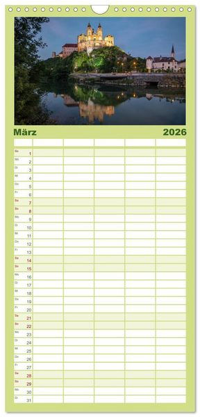 Produktbild: Familienplaner 2026 - Zauberhafte Wachau mit 5 Spalten (Wandkalender, 21 x 45 cm) CALVENDO