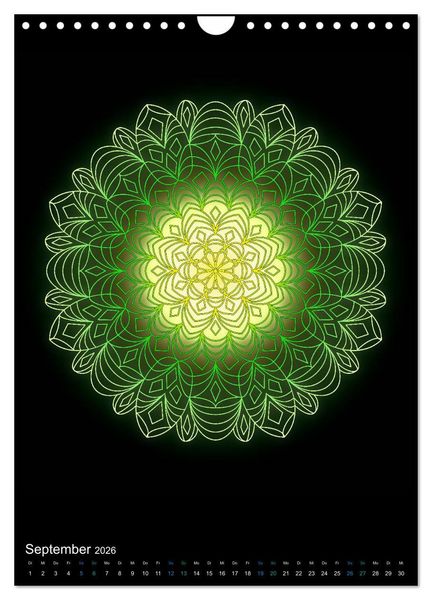 Produktbild: Mandala-Kalender 2026 (Wandkalender 2026 DIN A4 hoch), CALVENDO Monatskalender