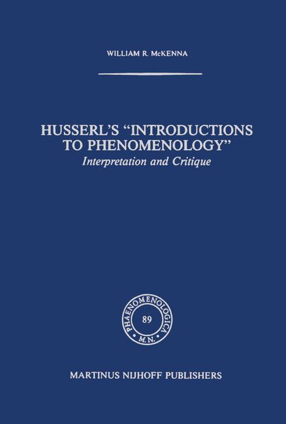 Produktbild: Husserl&rsquo;s &ldquo;Introductions to Phenomenology&rdquo;