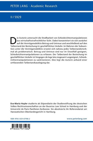 Produktbild: Schiedsrichtermanipulationen aus wirtschaftsstrafrechtlicher Sicht